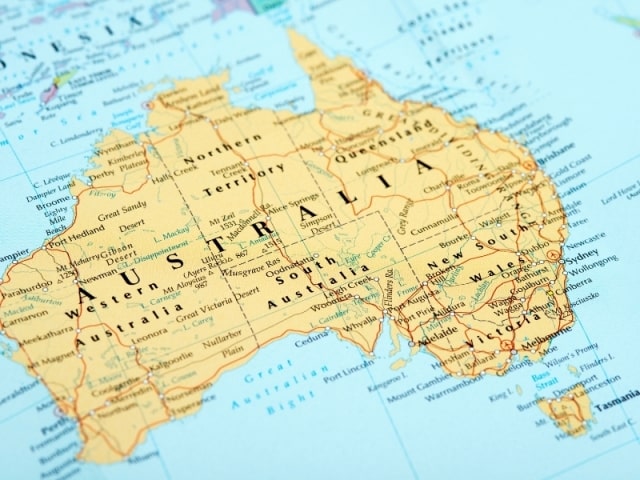 Bảng đồ nước Úc.