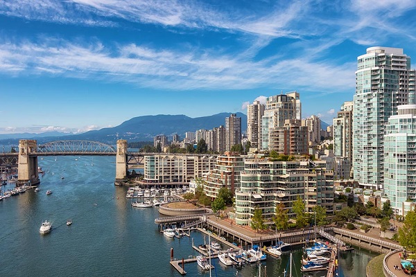 Một góc hiện đại của thành phố Vancouver tại Canada