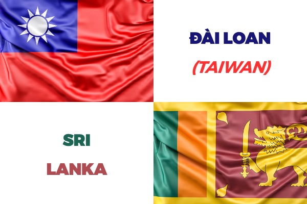 Đảo Đài Loan (Trung Quốc) và Sri Lanka là 2 quốc gia cho phép E-visa