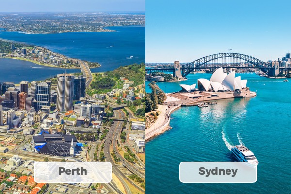 Thành phố Perth và Sydney là hai thành phố có mức lương trung bình cao nhất tại Úc